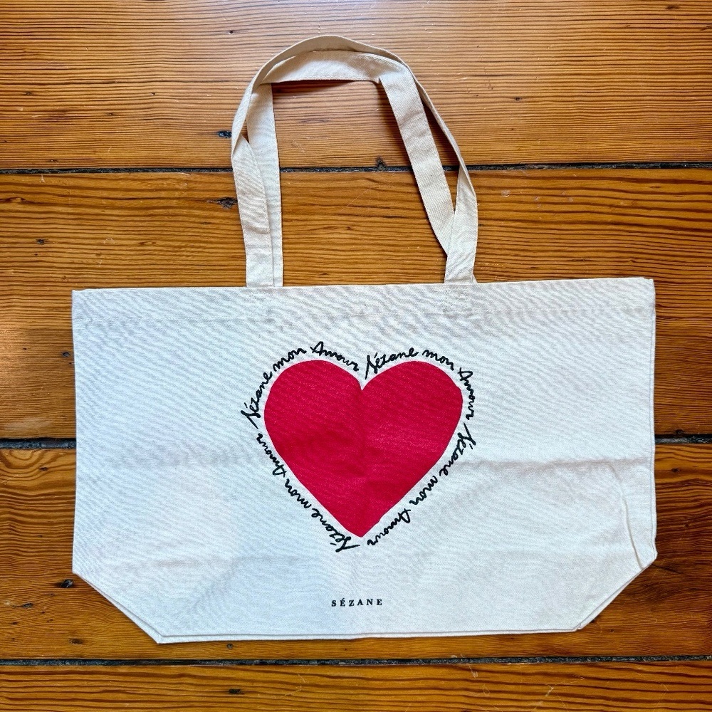 Brand New Sézane Mon Amour Tote Bag - Picture 3 of 3